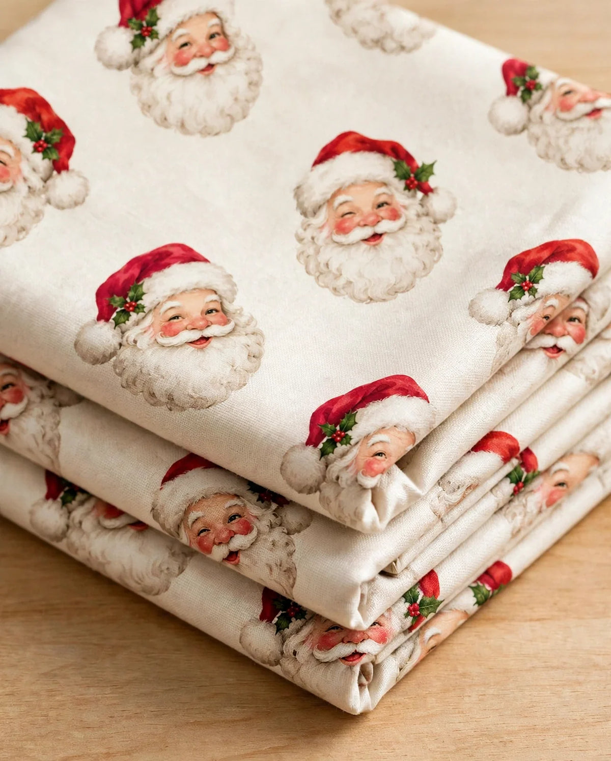 Vintage Santa Holiday Print — folded