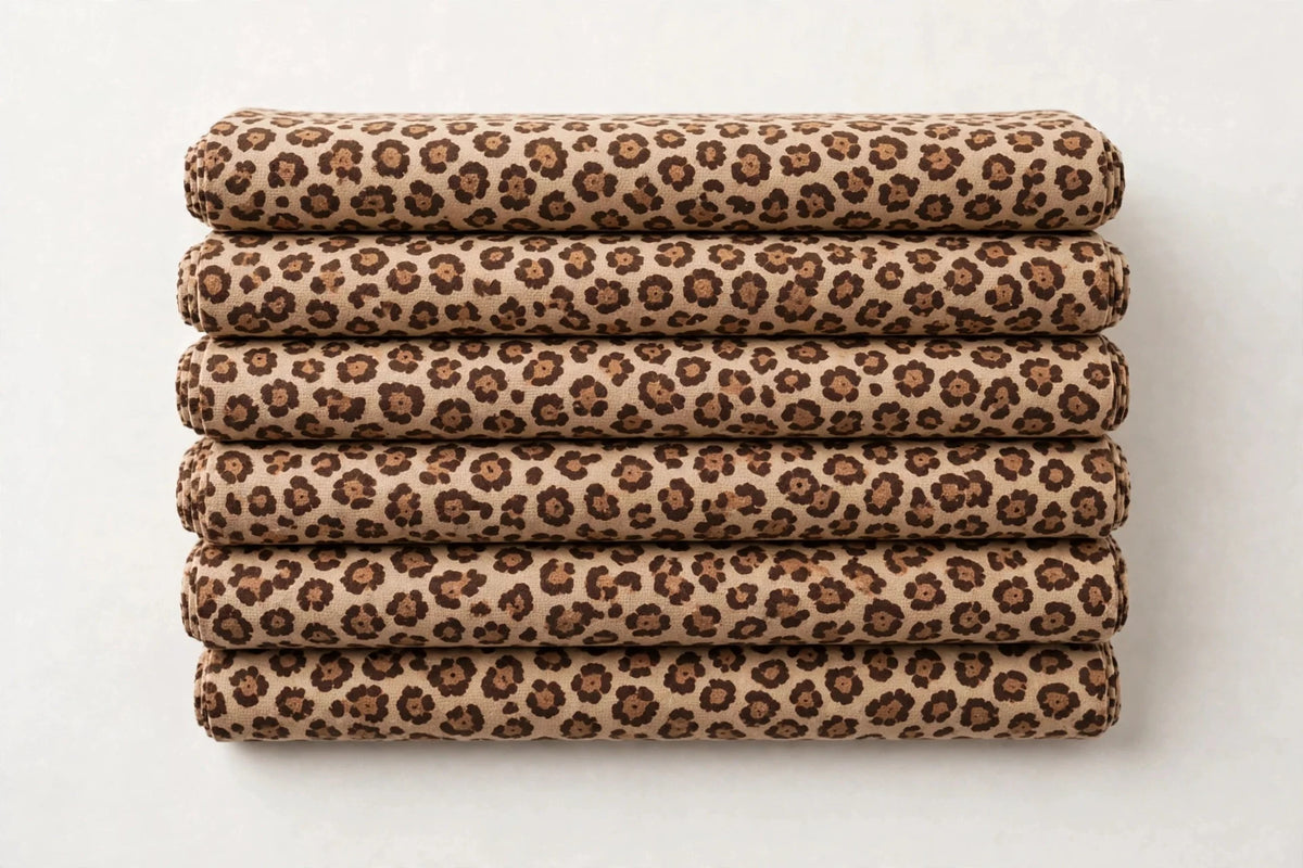 Classic Leopard Cotton — Folded stack view