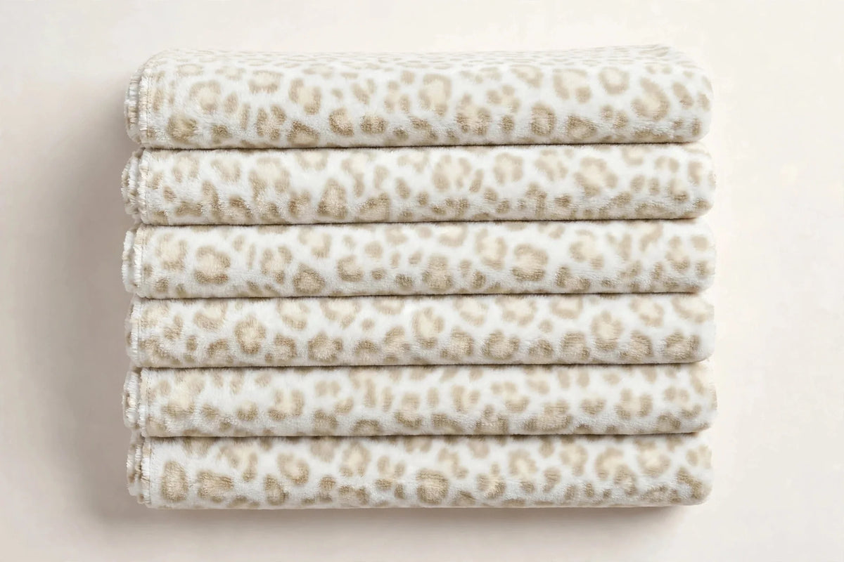 Cloud Leopard Fleece — Folded stack view