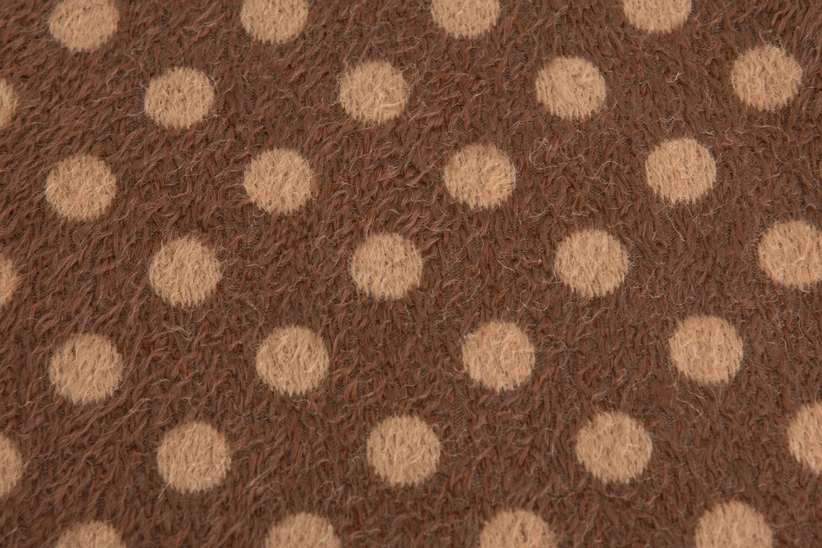 Cocoa Polka Dot Flannel — Pattern detail view