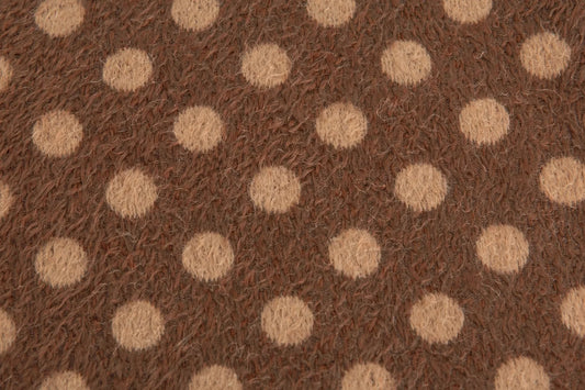 Cocoa Polka Dot Flannel — Pattern detail view