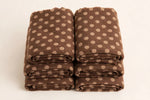 Cocoa Polka Dot Flannel — Folded stack view