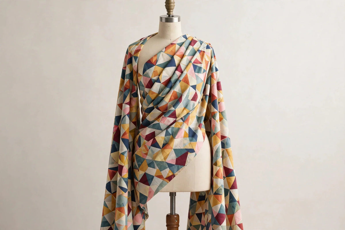Cubist Cotton — Draped view