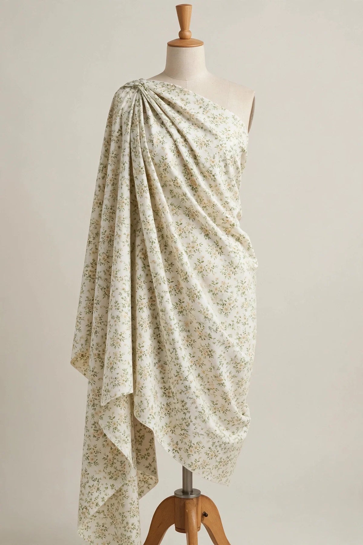 Daisy Floral Cotton — Draped view