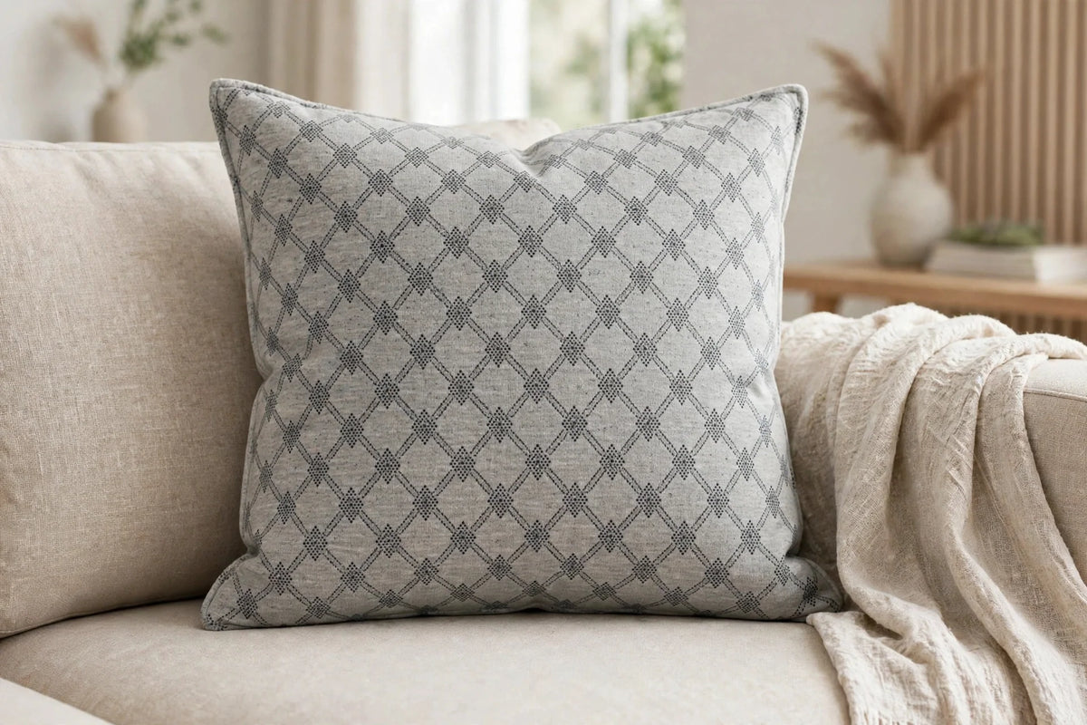 Diamond Dust Jersey Knit — Lifestyle cushion view