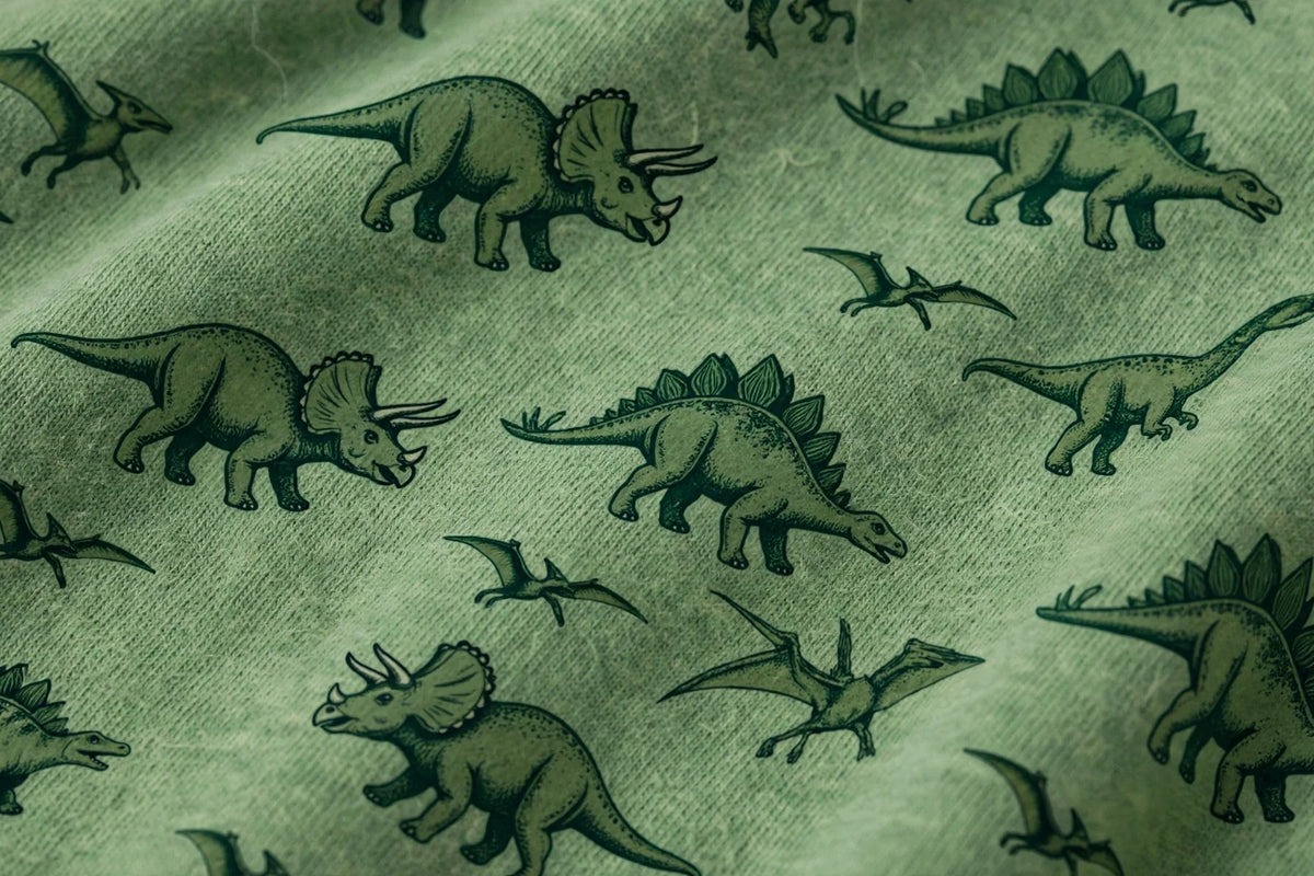 Dinosaur Print Jersey — Pattern detail view