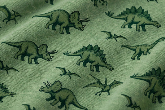 Dinosaur Print Jersey — Pattern detail view