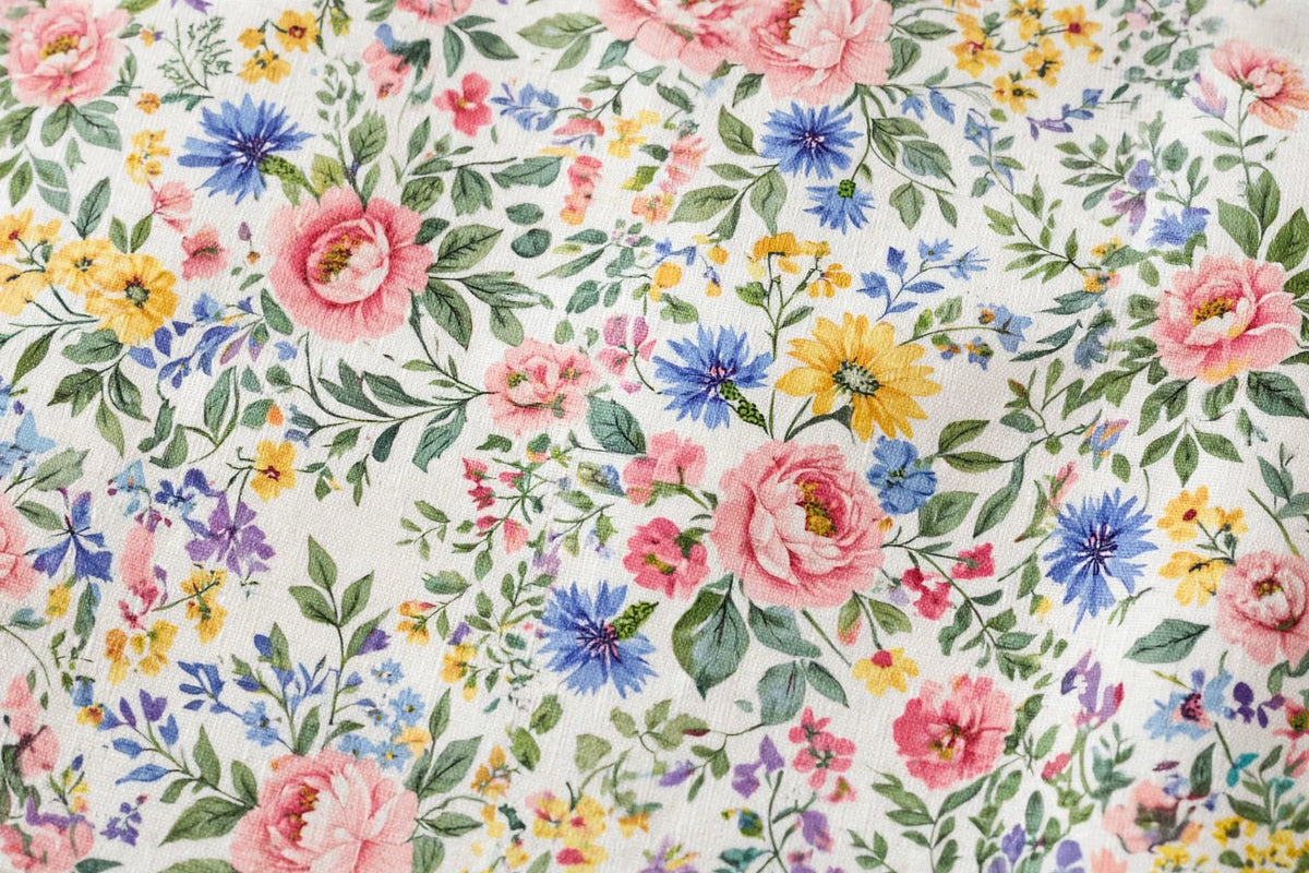 Floral Bloom Cotton Poplin — Pattern detail view