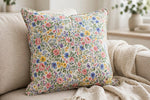 Floral Bloom Cotton Poplin — Lifestyle cushion view