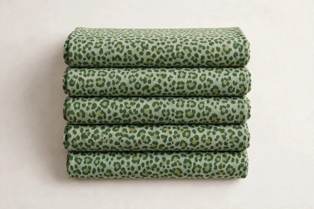 Forest Friend Animal Print Jersey Knit — Folded stack view