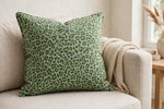 Forest Friend Animal Print Jersey Knit — Lifestyle cushion view