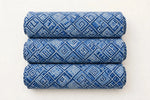 Geo Rhythm Woven — Folded stack view