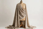Geo Whisper Linen — Draped view