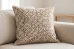 Geo Whisper Linen — Lifestyle cushion view