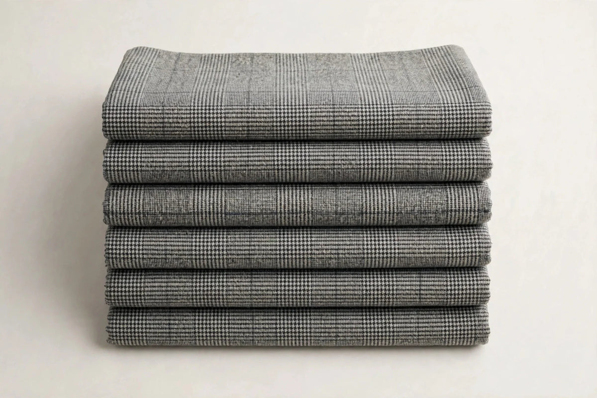 Glen Plaid Woven — Folded stack view