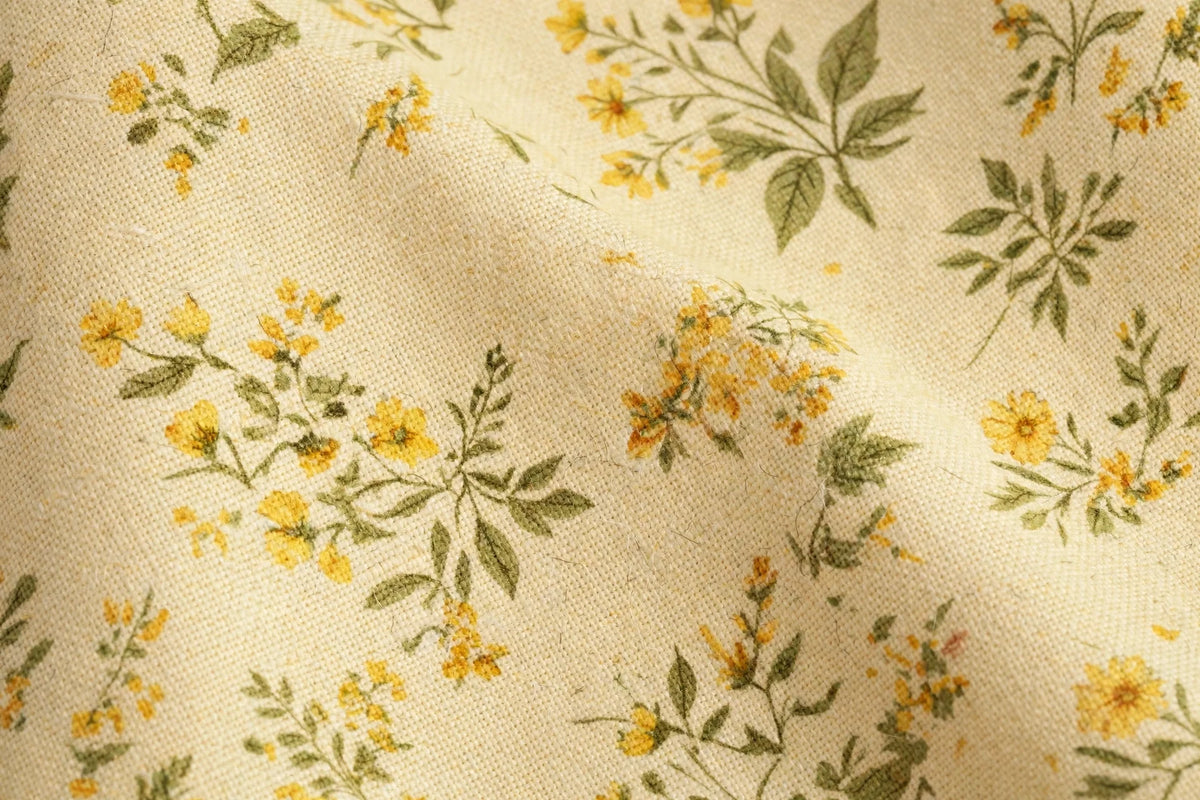 Golden Hour Floral Cotton — Pattern detail view