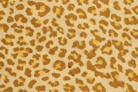 Golden Savanna Animal Print Canvas — Pattern detail view