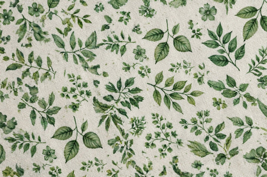 Green Leaf Print — Pattern detail view