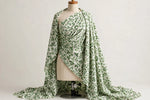 Green Leaf Print — Draped view