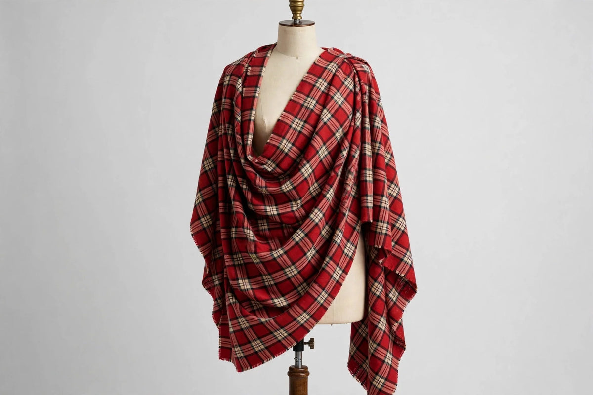 Heritage Plaid Flannel — Draped view