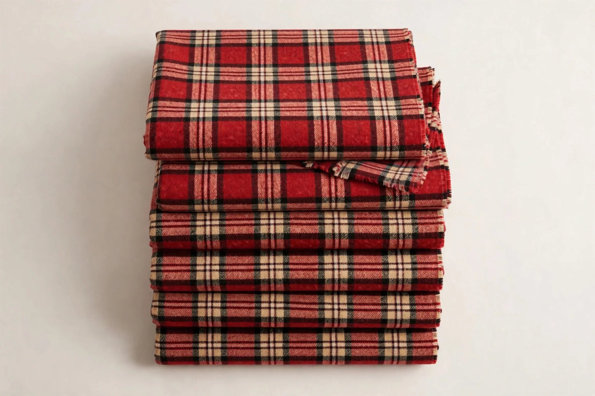 Heritage Plaid Flannel — Folded stack view