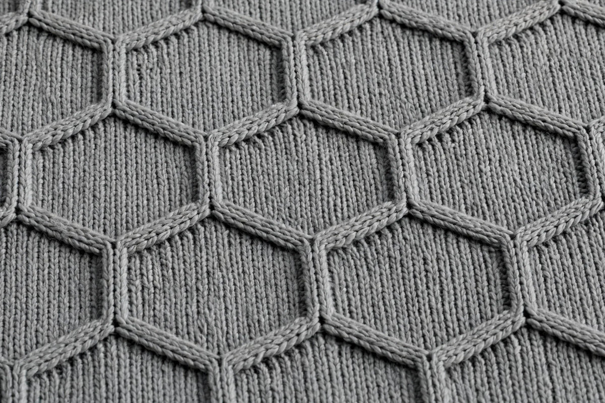 Hexagon Knit — Pattern detail view