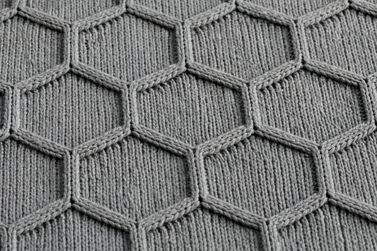 Hexagon Knit — Pattern detail view
