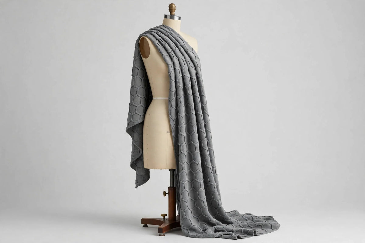 Hexagon Knit — Draped view