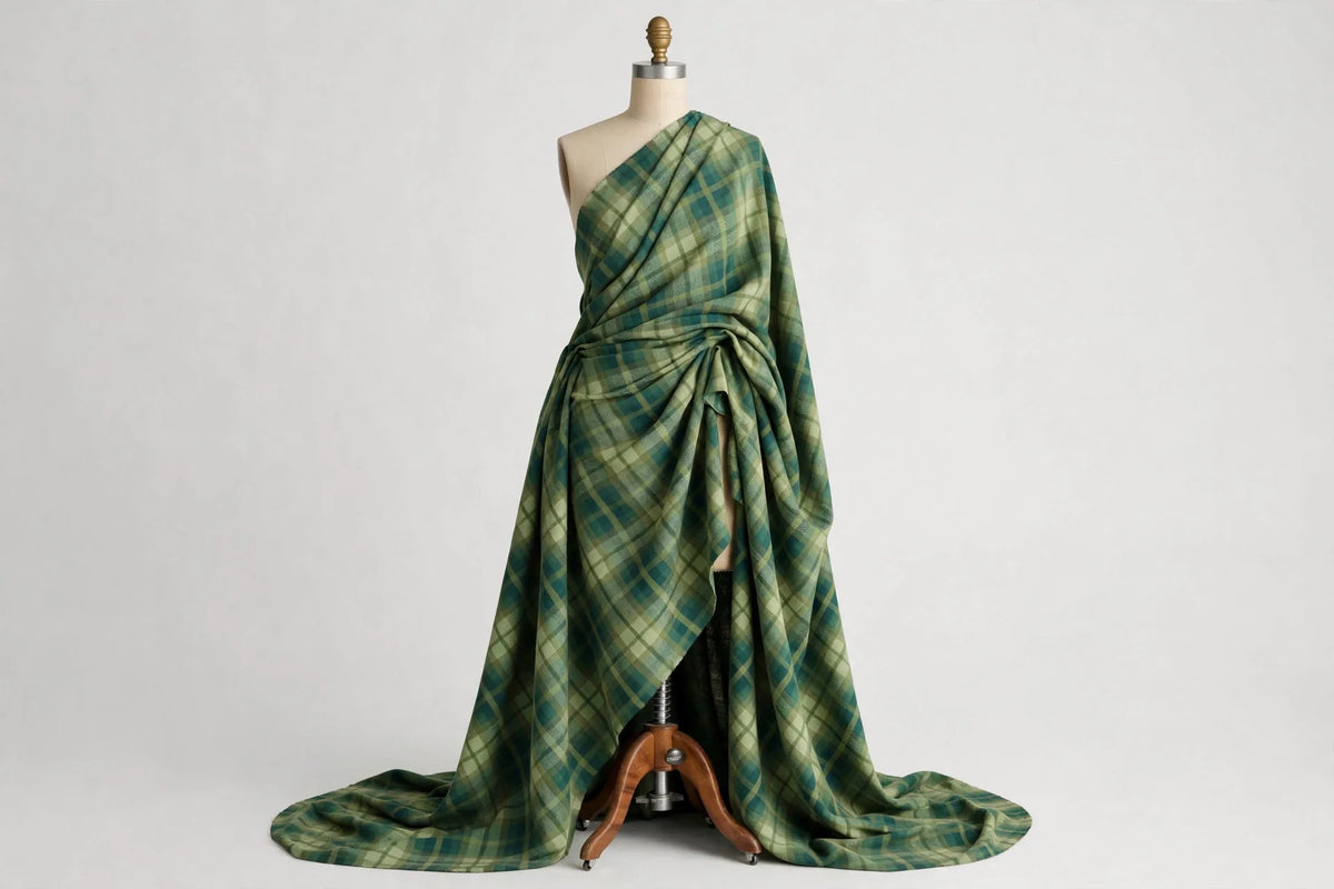 Highland Plaid Cotton — Draped view