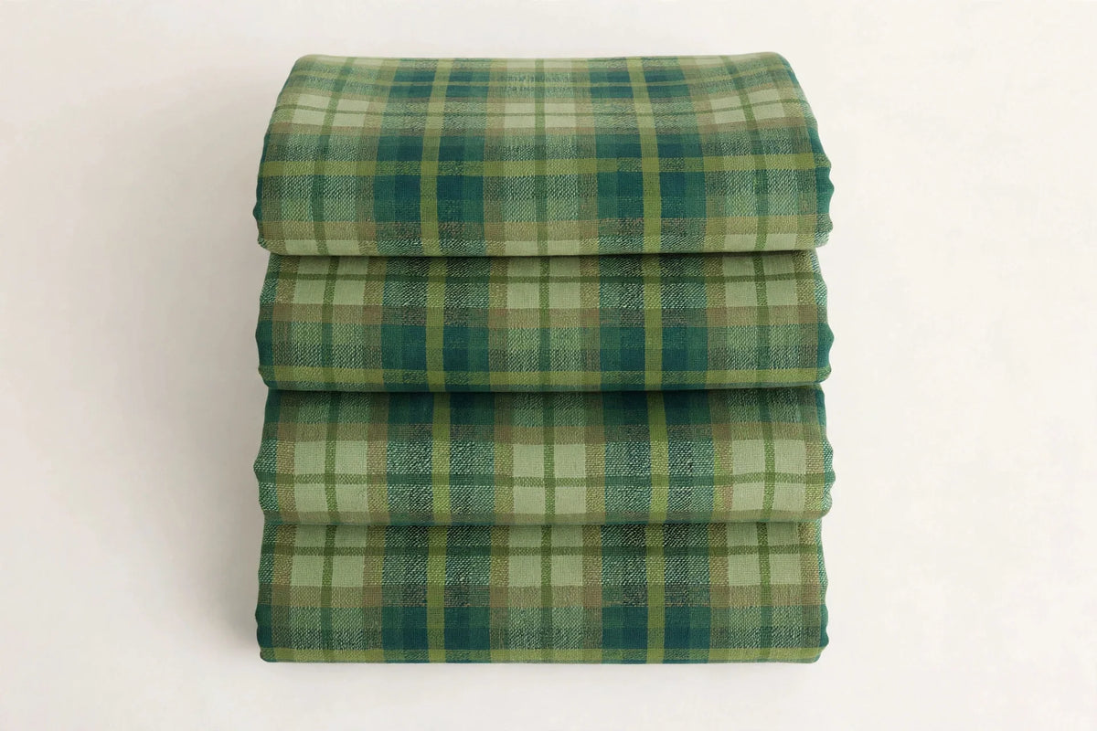 Highland Plaid Cotton — Folded stack view