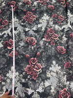 Whimsical gothic seamless fabric draped view