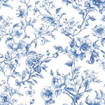 Blue french toile fabric