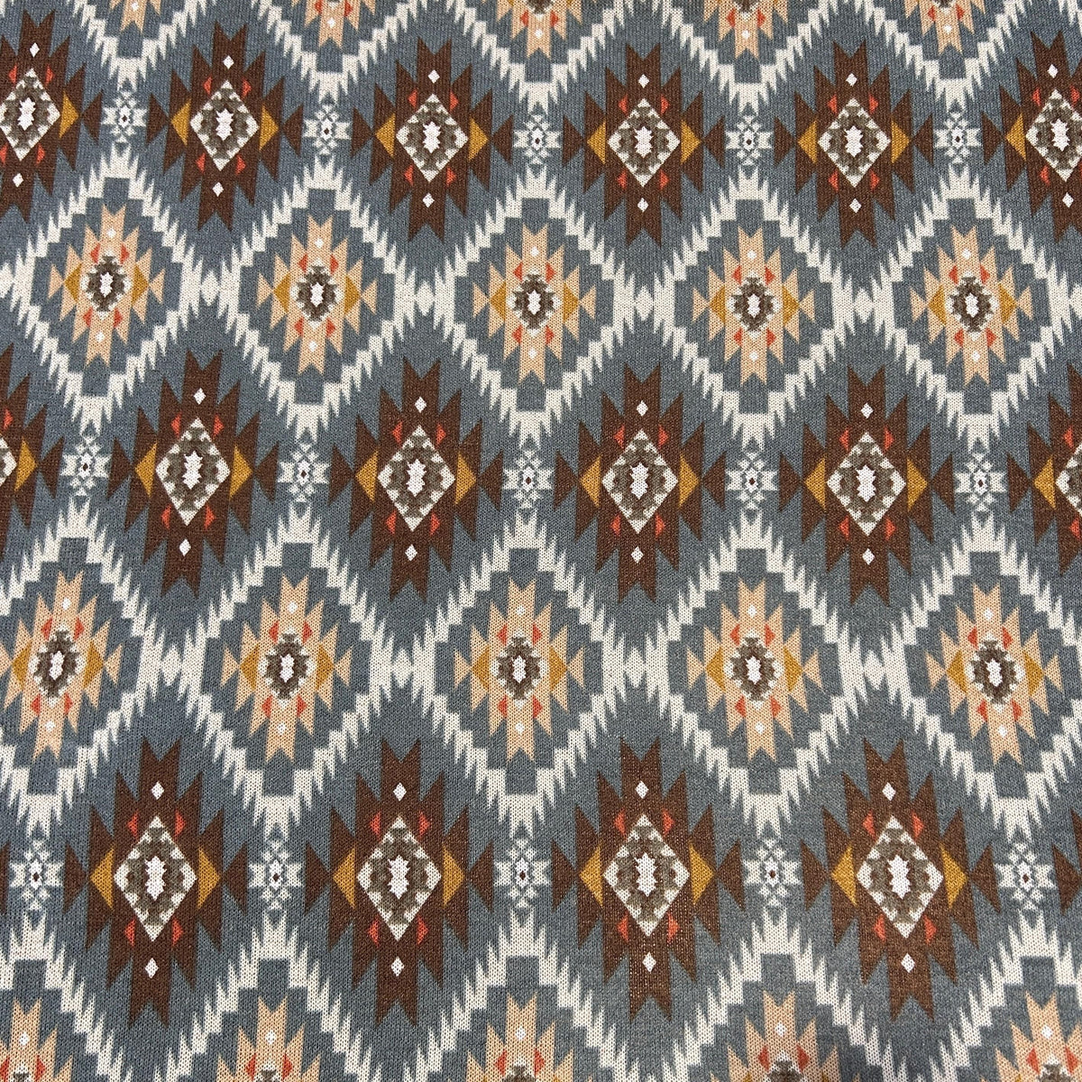 Southwestern aztec tapestry fabric draped view