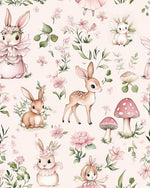 Whimsical woodland fairy tale fabric draped view