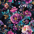 Gothic romance dark floral fabric