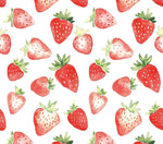 Watercolor strawberry fabric