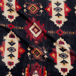 Tribal southwestern aztec fabric draped view