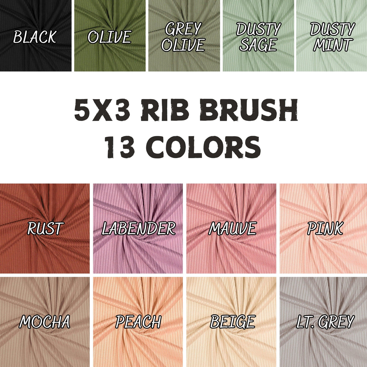 5x3 Brushed DTY Rib Fabric — fabric by the yard — another view