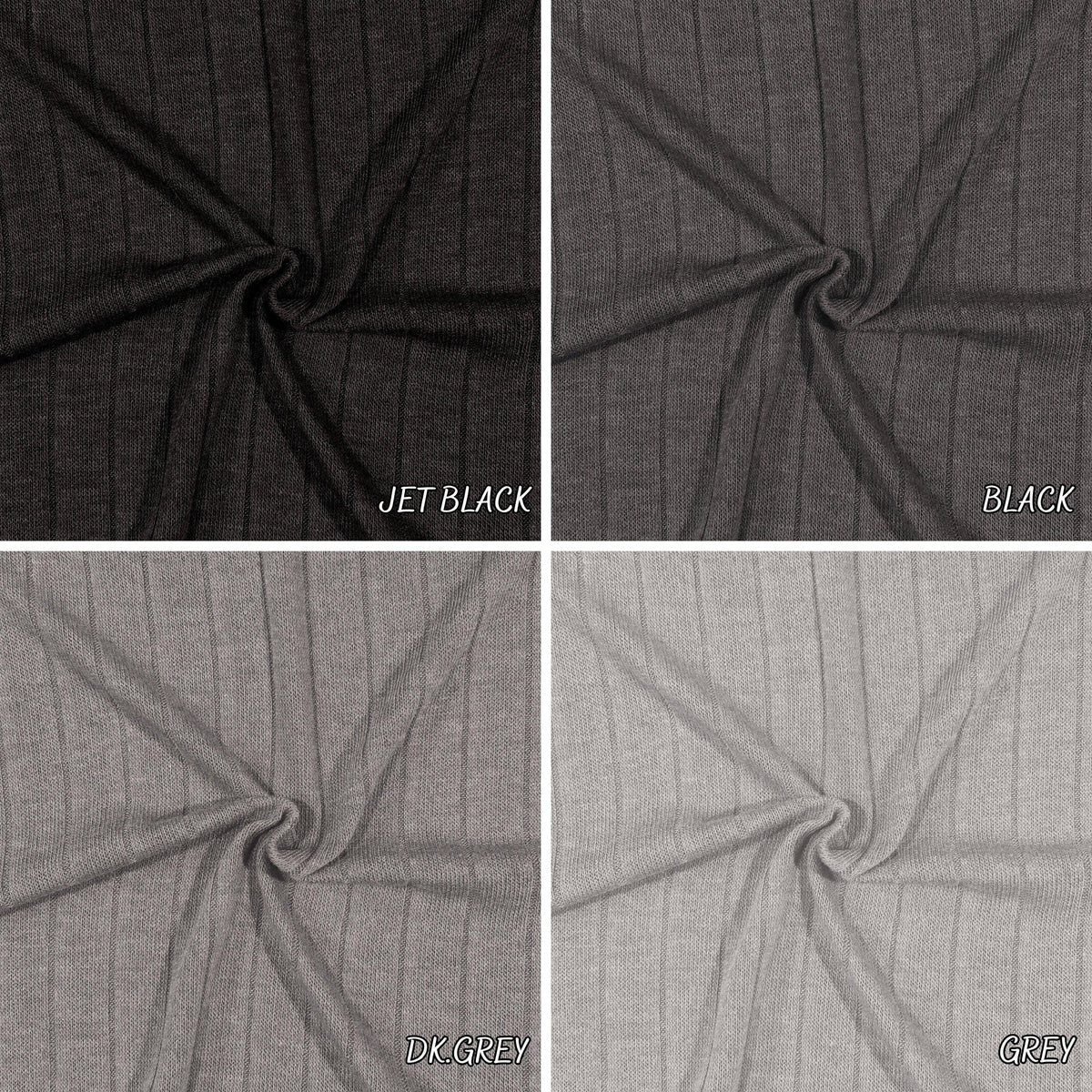 Multicolor band rib knit fabric flat lay view