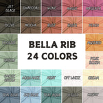 Bella hacci rib knit fabric draped view