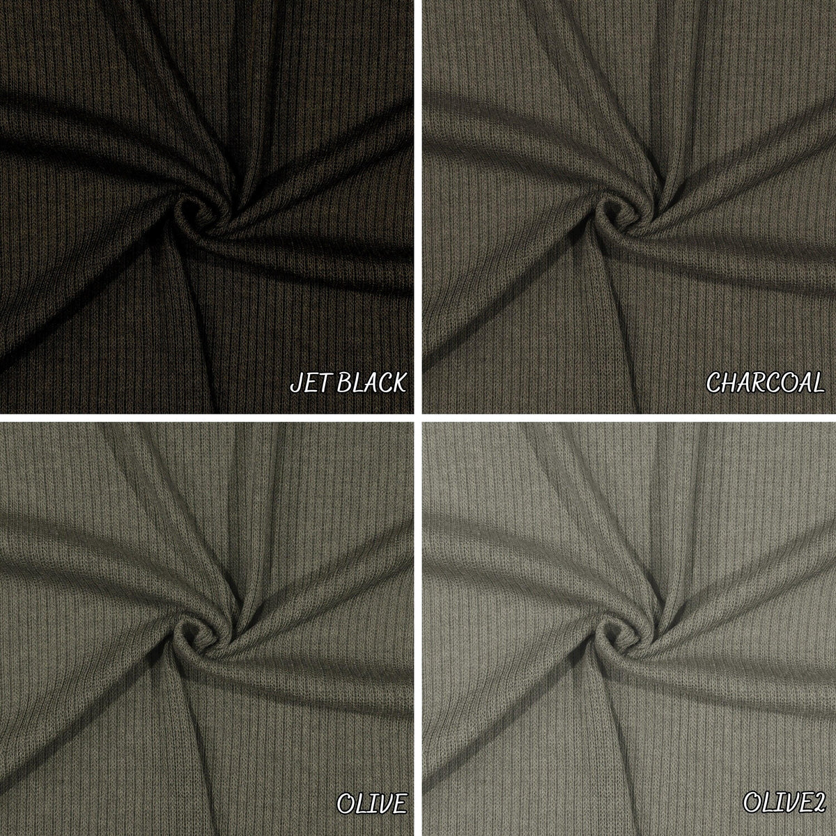 Bella hacci rib knit fabric flat lay view