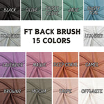 Brushed back french terry fabric flat lay view