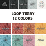 Thin loop terry cloth fabric draped view