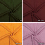 Mirr stripe rib knit fabric draped view