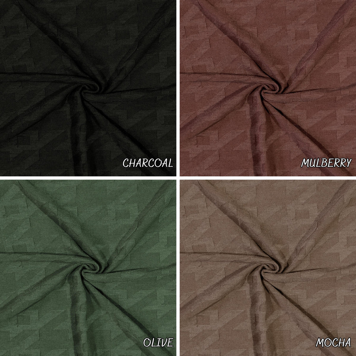 Mono rib knit fabric flat lay view