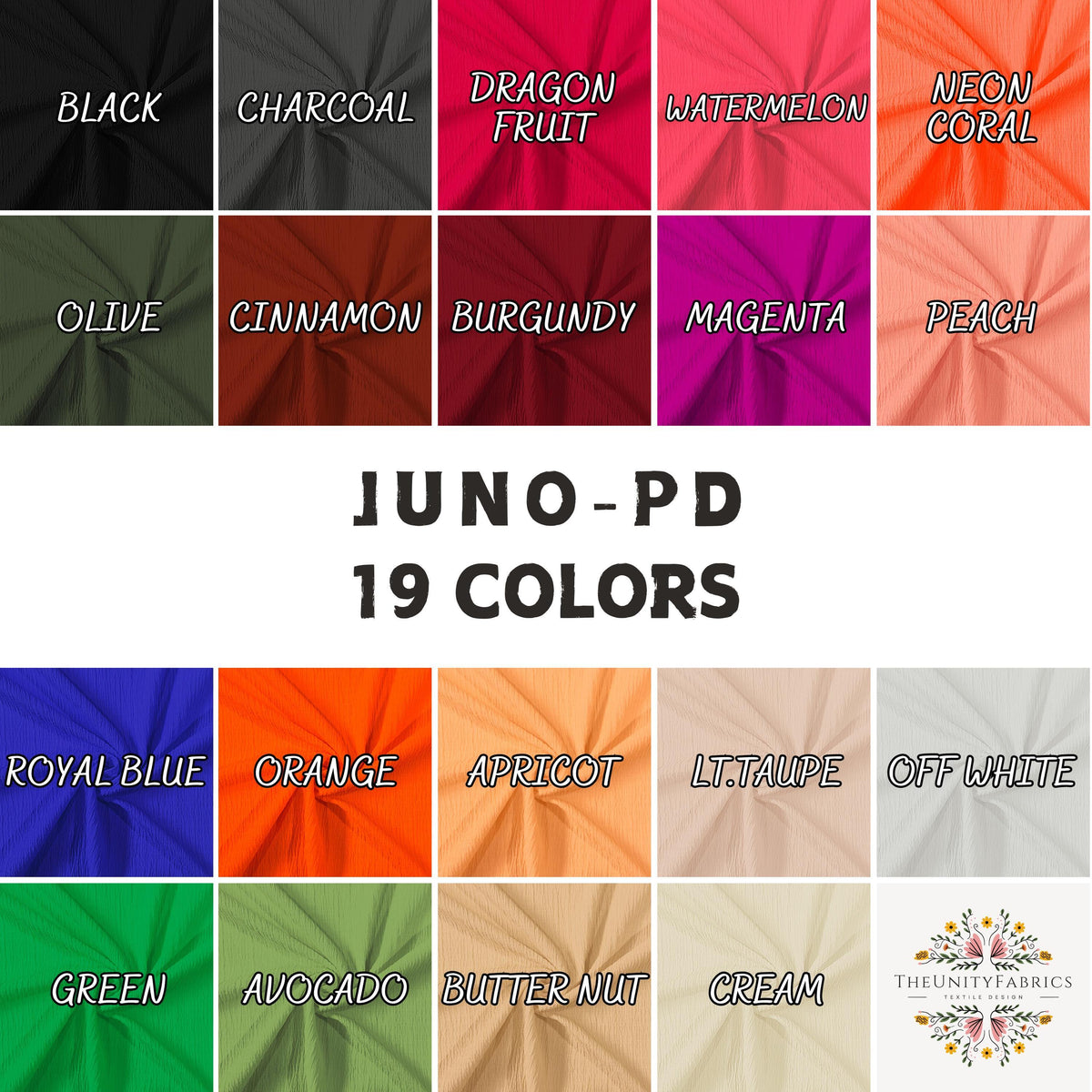 Juno multicolor crepe fabric close-up texture detail