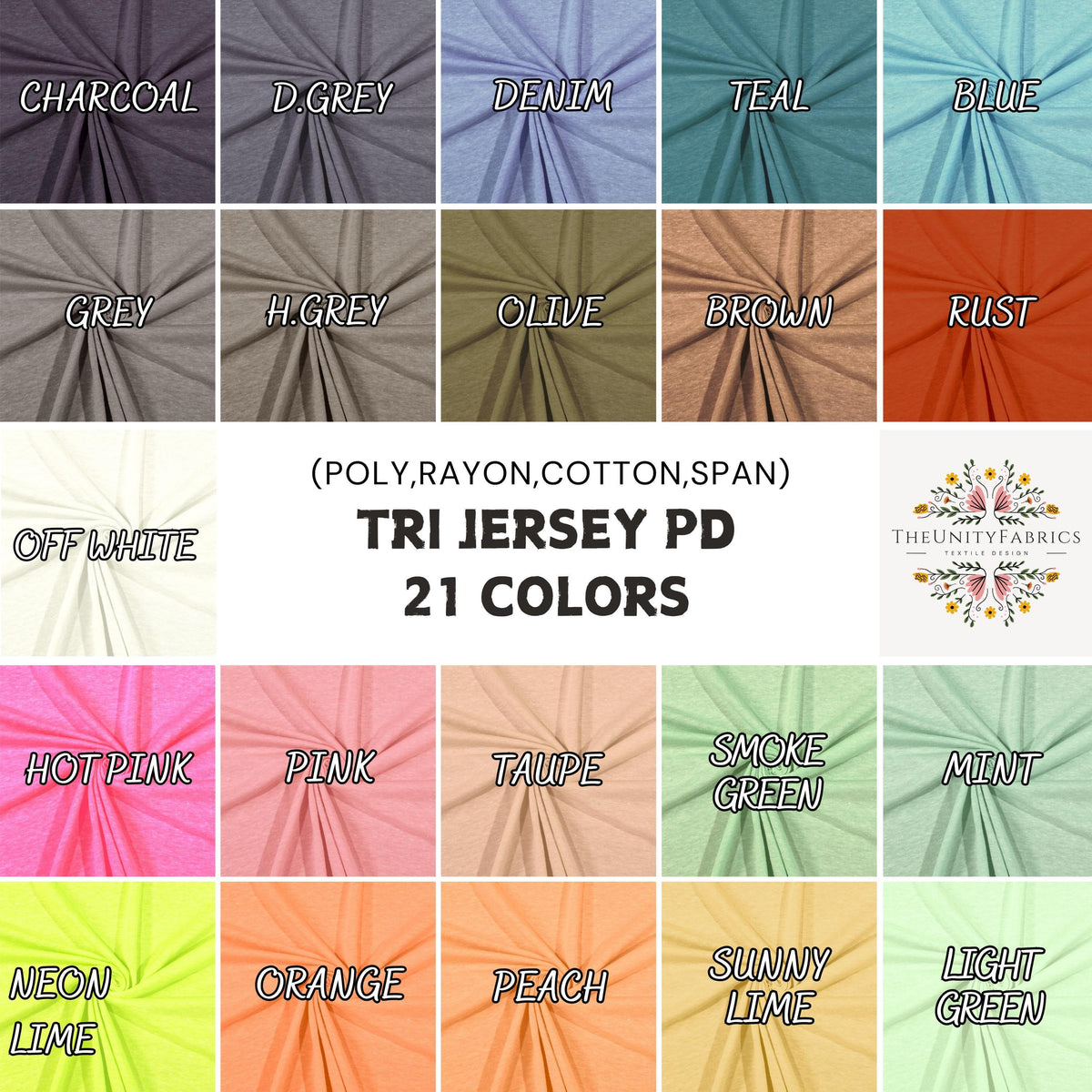 Tri-blend jersey knit fabric detail view