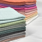 Multicolor band rib knit fabric
