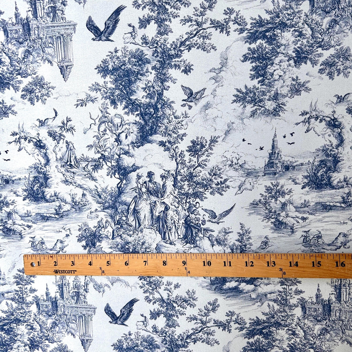 Pink english garden toile fabric alternate angle view