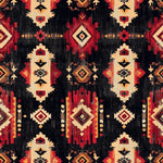 Tribal southwestern aztec fabric flat lay view